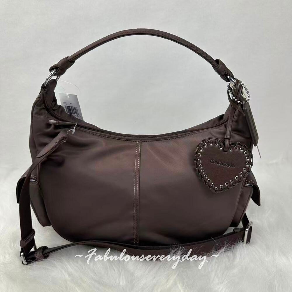 Coach Cargo Shoulder Bag Crossbody In rPET/Silver/Maple CDU54 NWT
